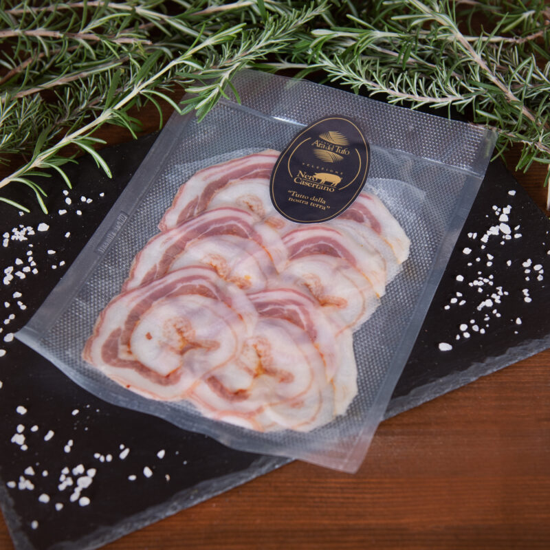 Pancetta arrotolata stagionata biologica affettata - immagine 2